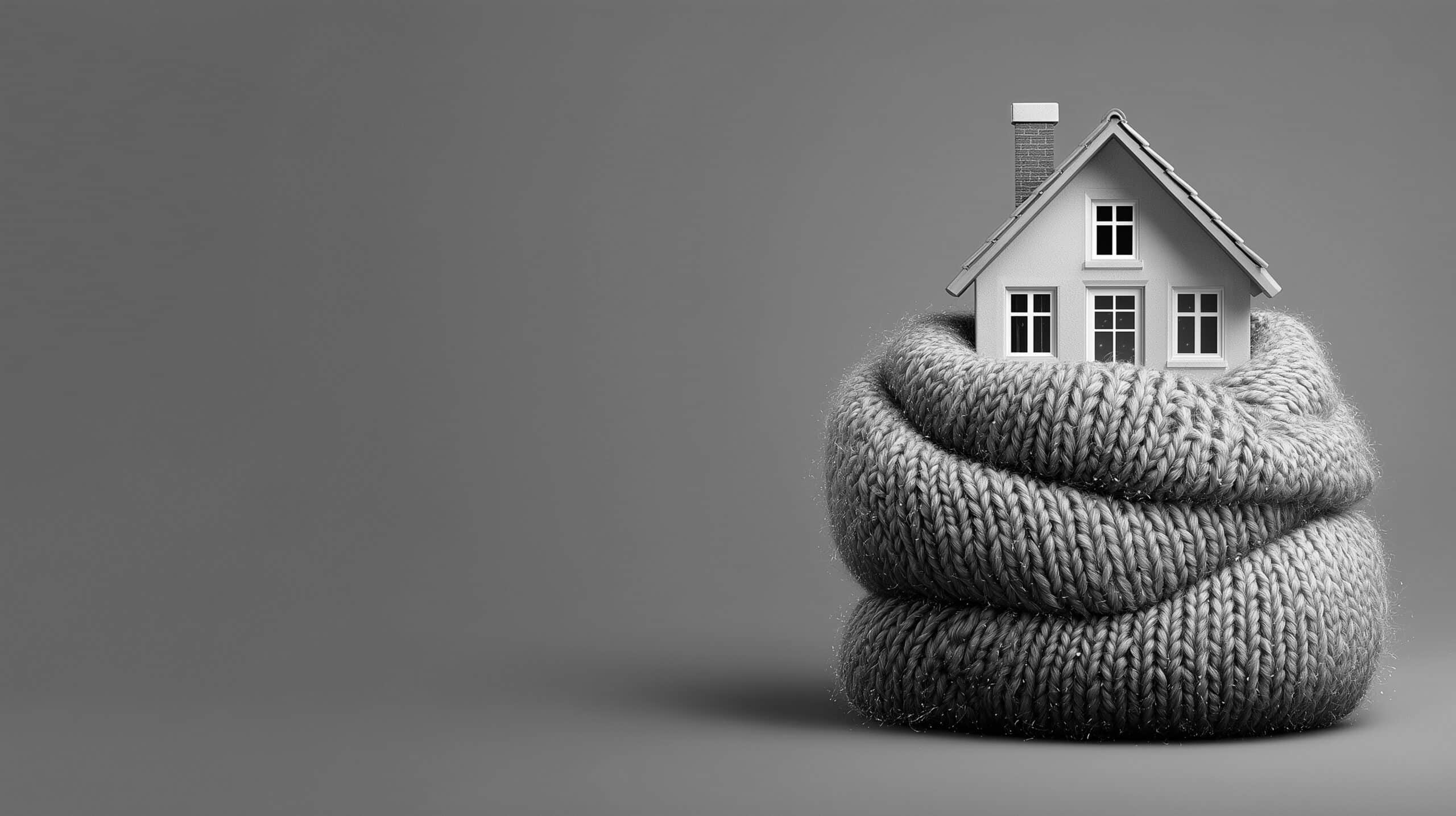 background, a real estate concept of winter warmth and home ener